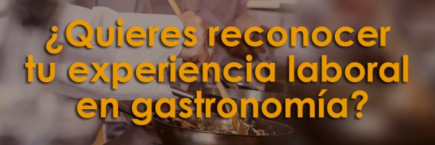 Certifícate Laboralmente en Gastronomía